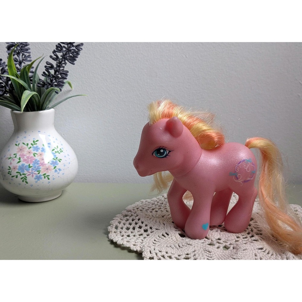 Vintage My Little Pony G3 Pretty Pop 2003 Hasbro Pink Pony Figure Toy